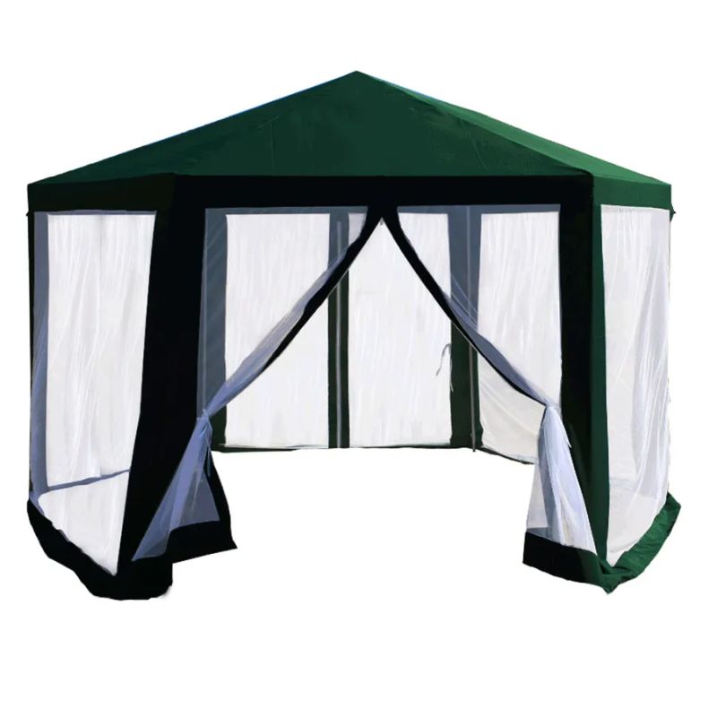 Stanový altánok do záhrady, 3,9x2,5x3,9m, zelená/biela