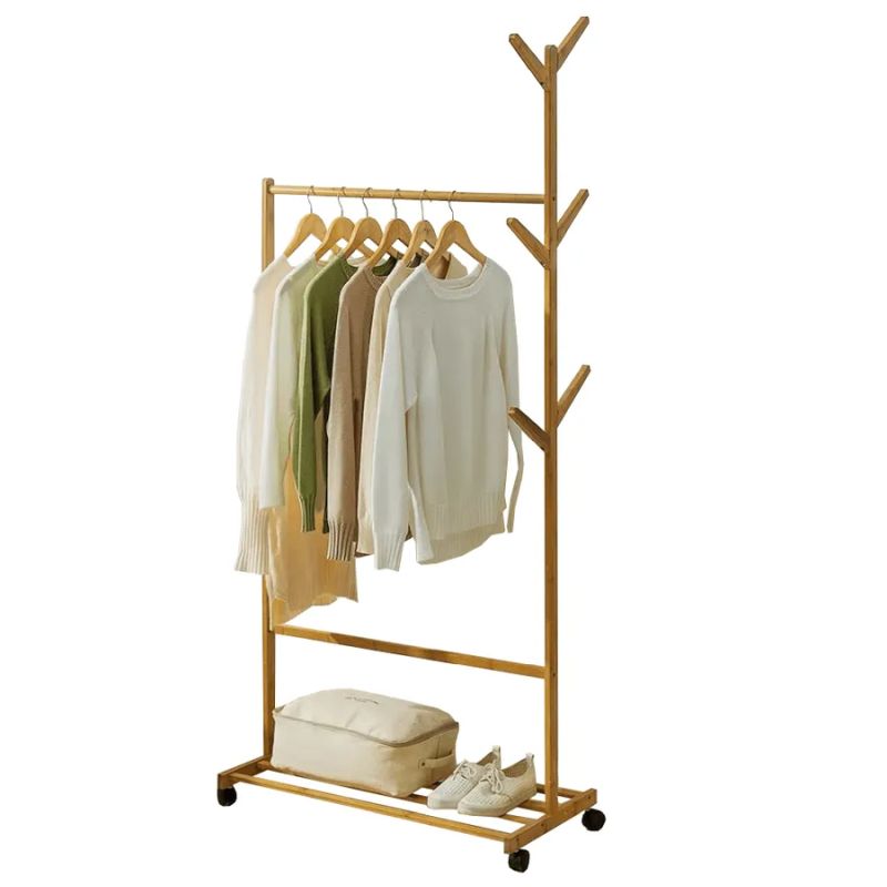 Pojazdný vešiak, bambus, šírka 80cm