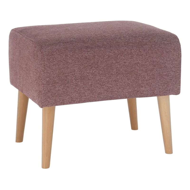 Elegantný taburet, staroružová/buk