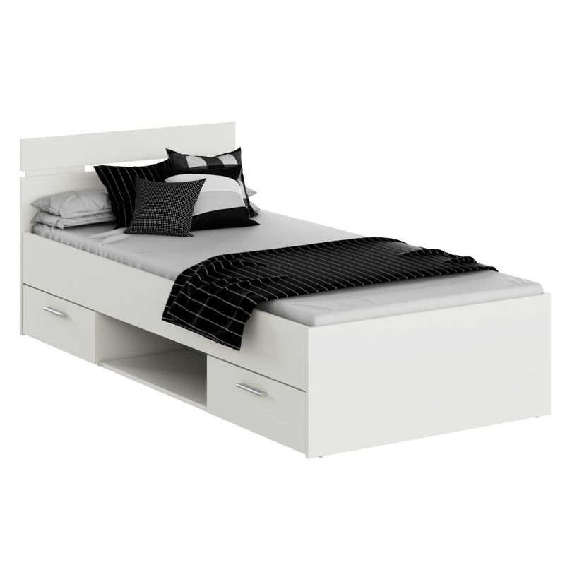Elegantná posteľ s nádychom šarmu 90, biela