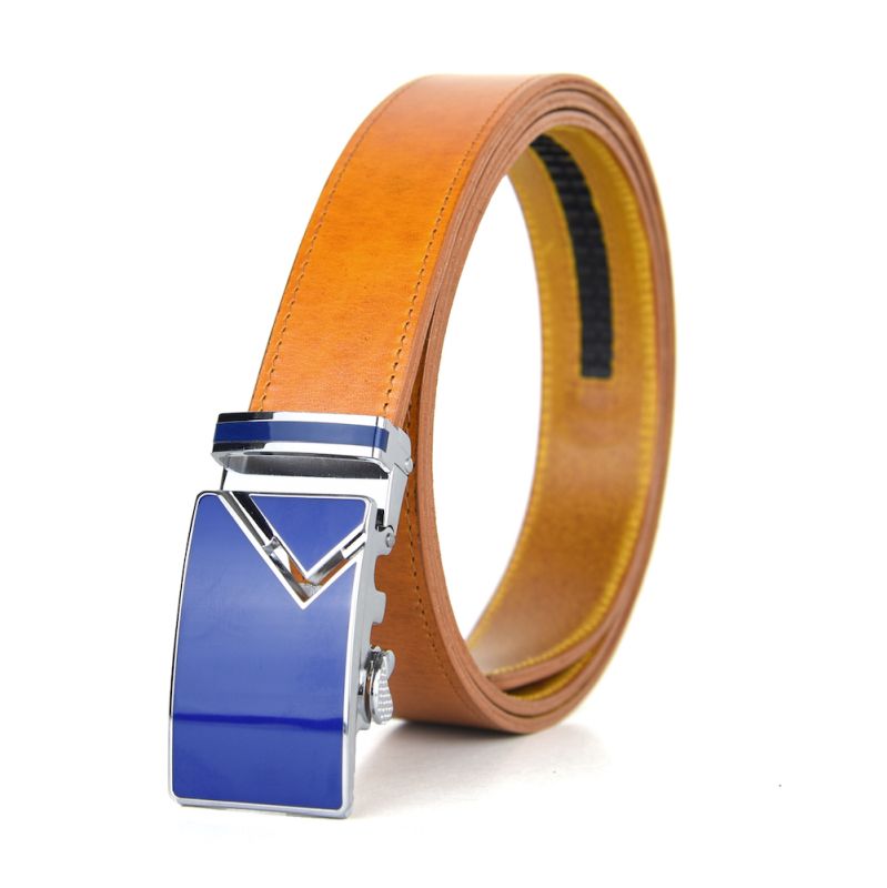 Kožený opasok s automatickou prackou BLUE TOP Koňaková