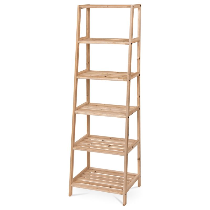 Úložný regál 6 políc, jedľové drevo