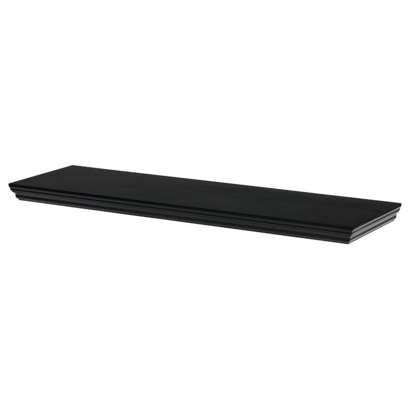 Moderná nástenná polička v čiernej farbe, 80 cm
