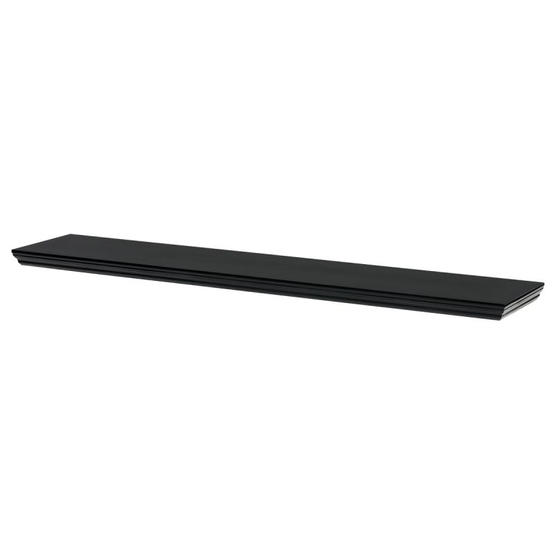 Moderná nástenná polička v čiernej farbe, 120 cm