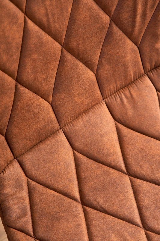 Elegantná jedálenská stolička čalúnená ekokožou, čierna-hnedá