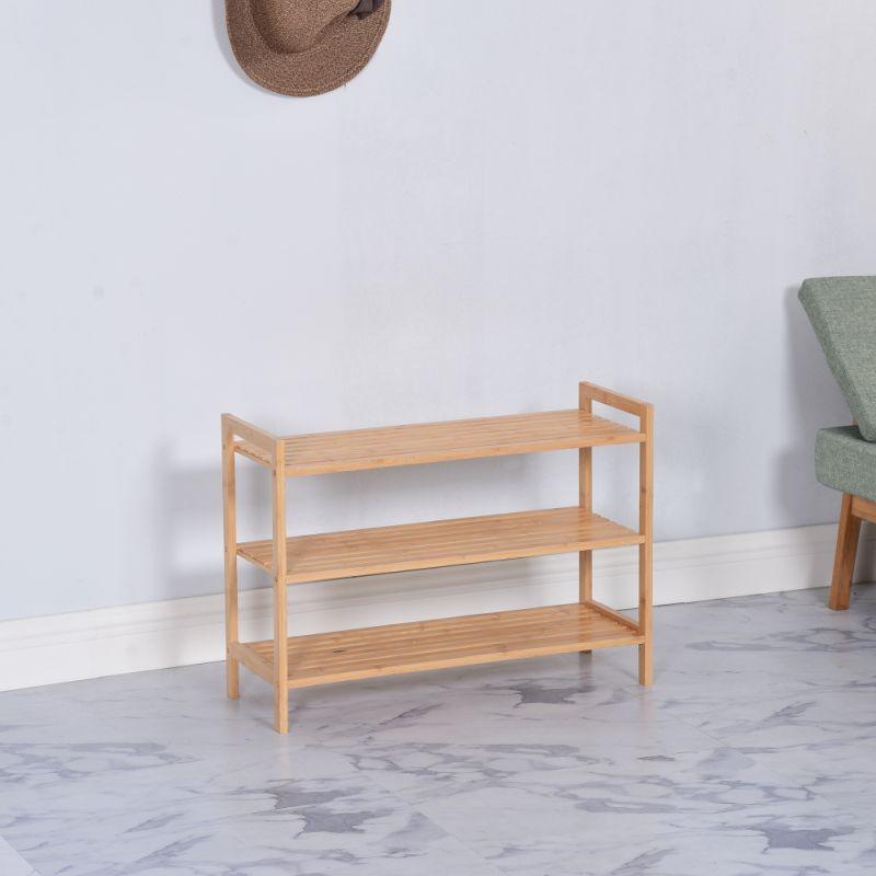 Botník, 3-policový, bambus