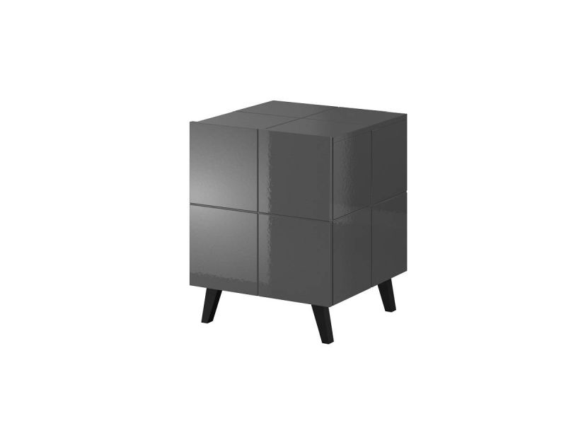 Set nočných stolíkov v lesku, graphite
