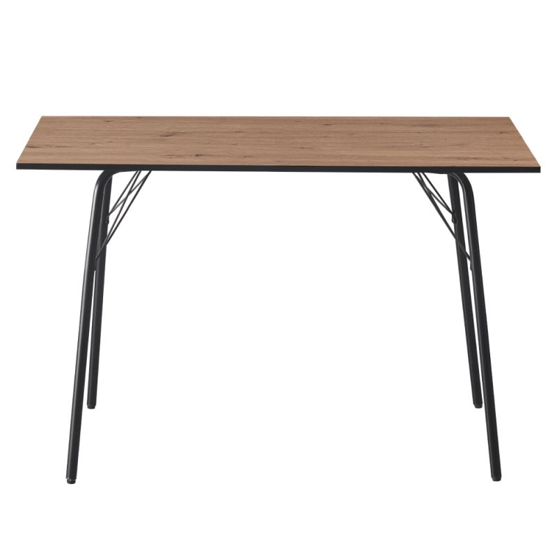 Jednoduchý a minimalistický jedálenský stôl, dub artisan-čierna, 120 cm