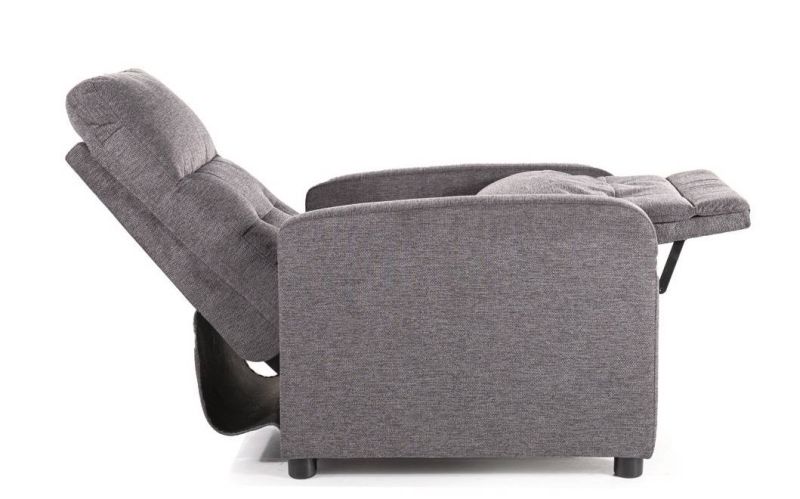 Polohovacie elegantné kreslo, tmavo sivá 18