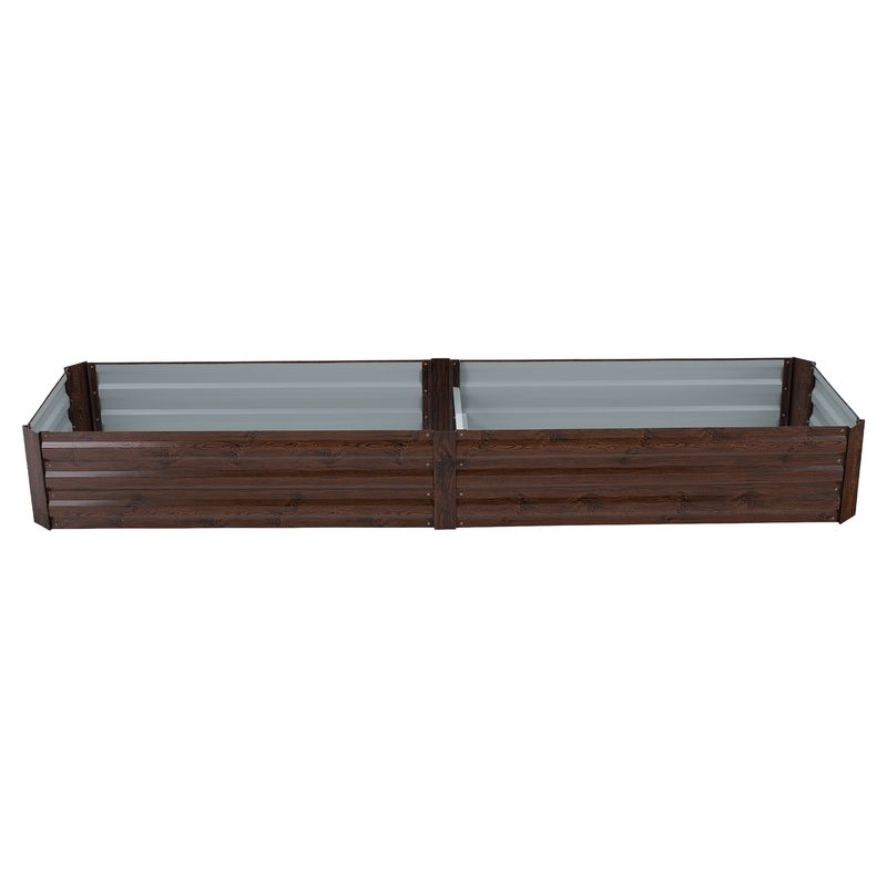 Vyvýšený záhon 237x60, hnedá oceľ