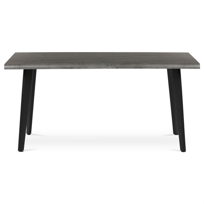 Stôl jedálenský 160x90, MDF doska dekor sivý dub, nohy čierne