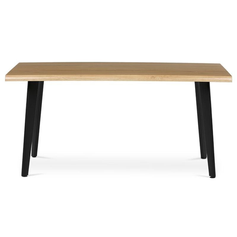 Stôl jedálenský 160x90, MDF doska dekor divoký dub, nohy čierne