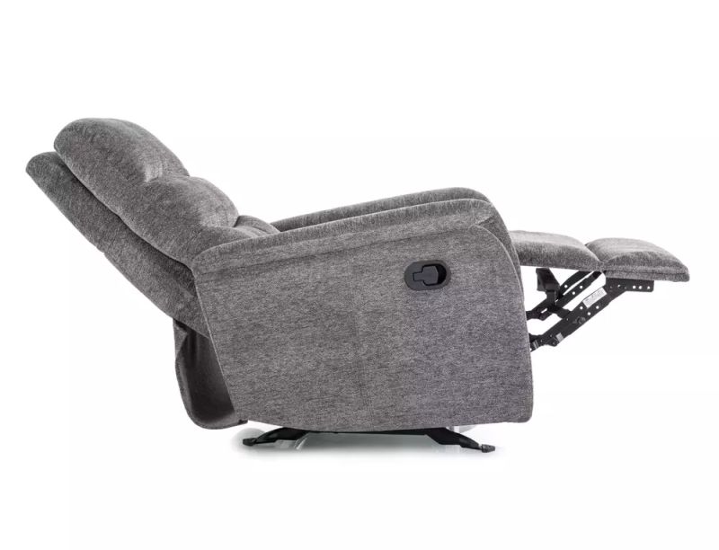 Komfortné relaxačné kreslo, sivá raven 15