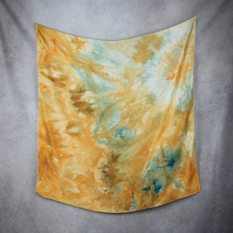 Hodvábna šatka LIMITED_307, 90x90cm, Vyrobená na Slovensku