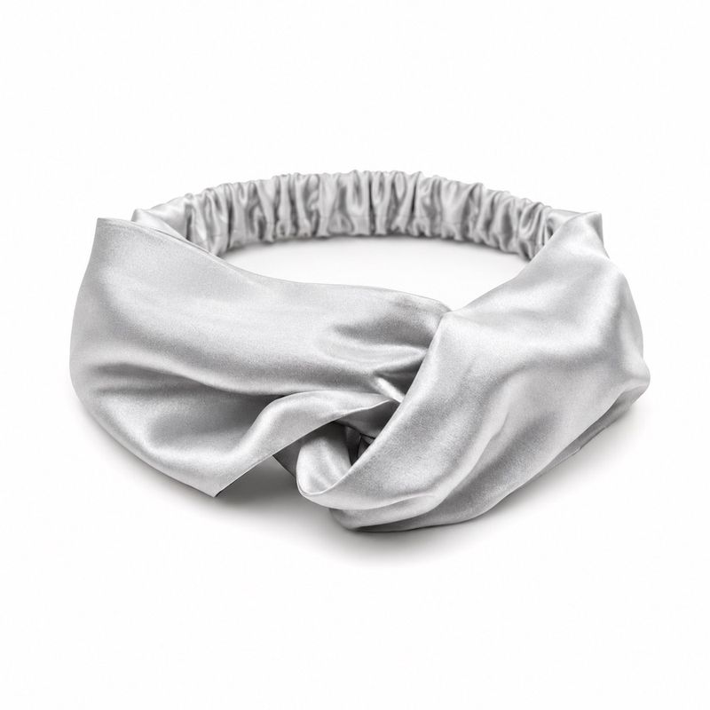 Hodvábna čelenka strieborná – Made in Slovakia