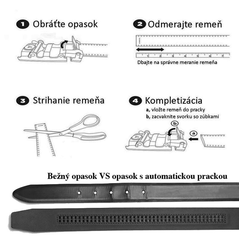 Opasok z pravej kože s automatickou prackou, VALKYR, bordový