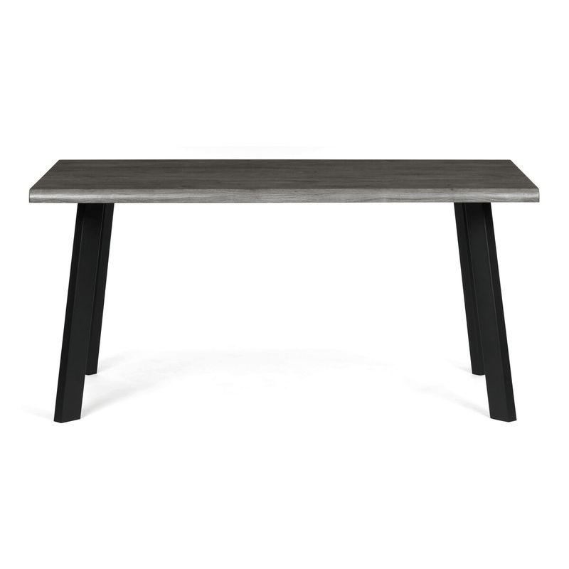Moderný jedálenský stôl 160 × 90cm, sivý dub s kovovými nohami