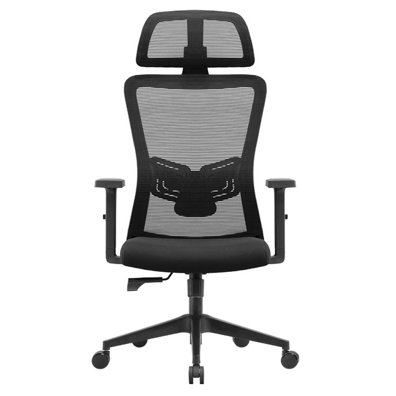Ergonomické kancelárske kreslo čierne s nosnosťou 150 kg