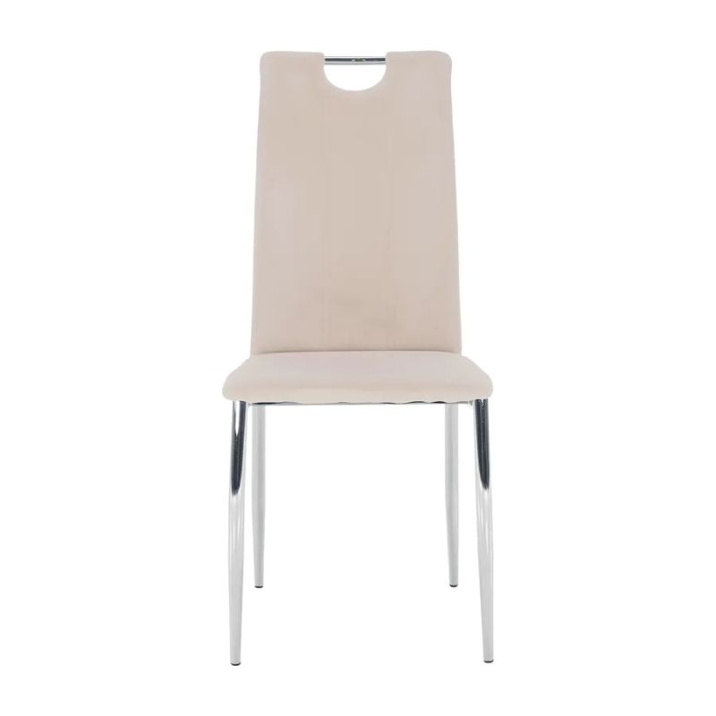 Moderná jedálenská stolička béžová Dulux Velvet látka