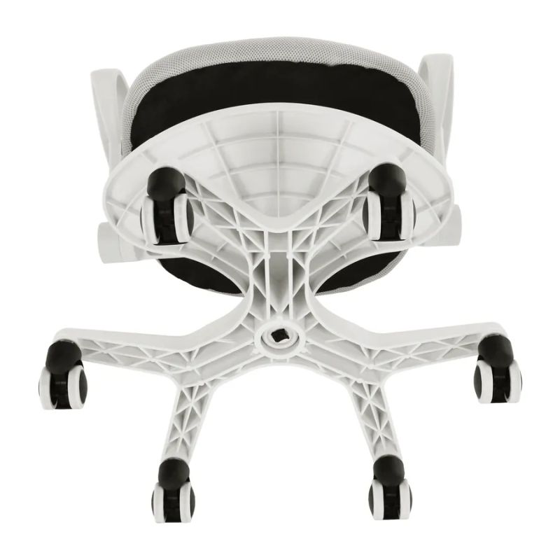 Ergonomická rastúca stolička s podnožou a trakmi, sivá