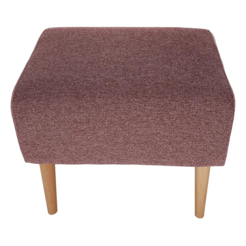 Elegantný taburet, staroružová/buk