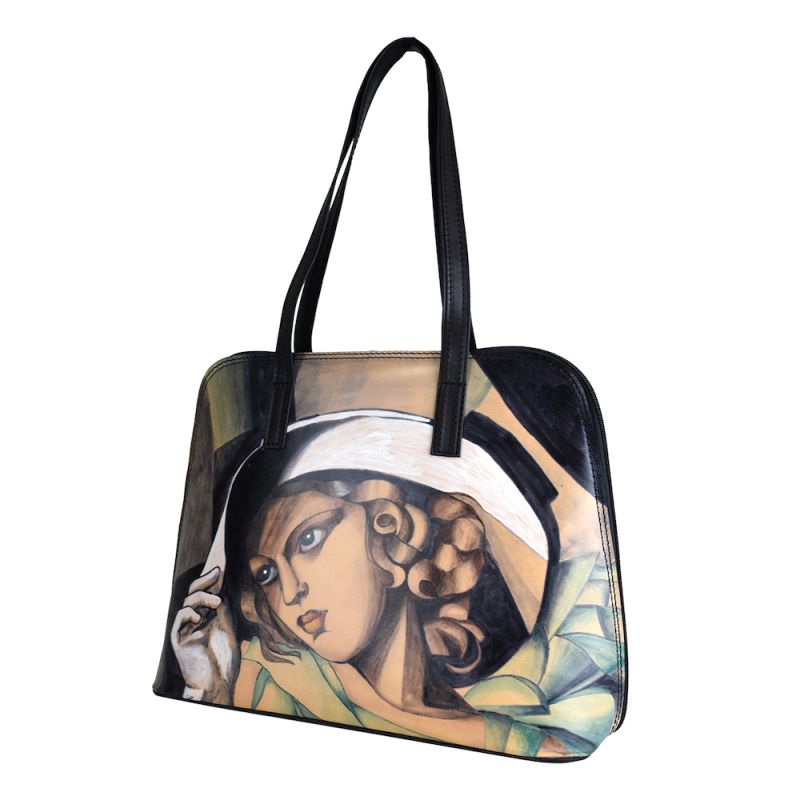 Ručne maľovaná kabelka inšpirovaná motívom Tamara de Lempicka
