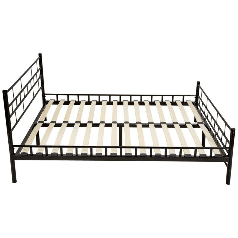 Posteľ kovová 90x200, čierna