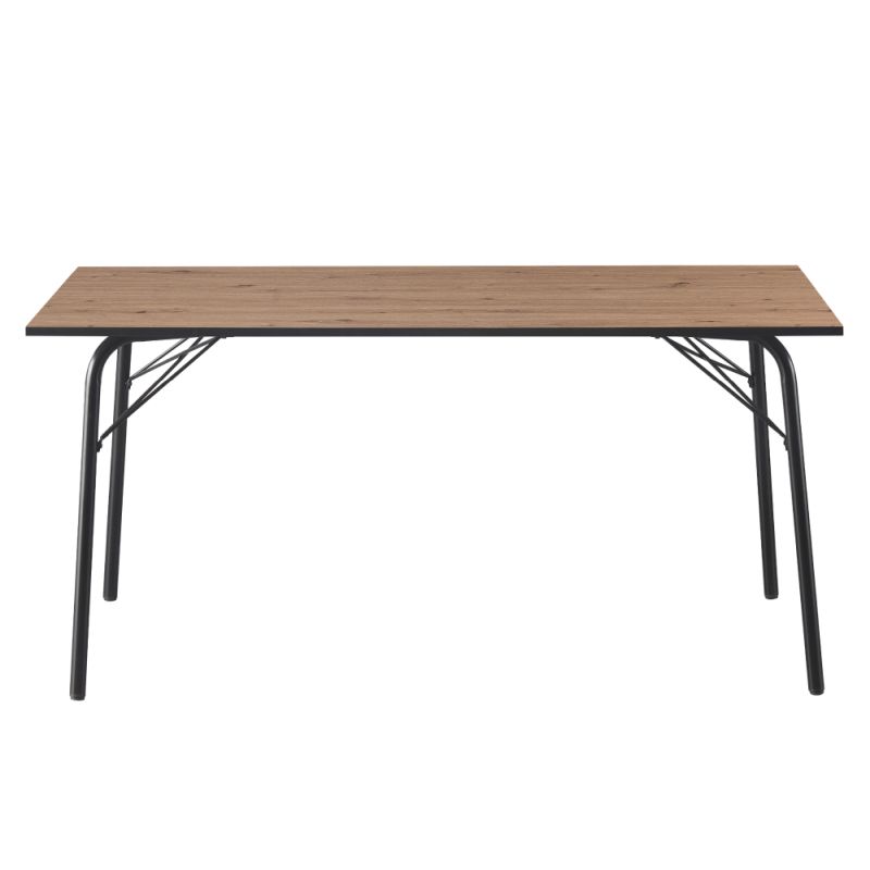 Jednoduchý a minimalistický jedálenský stôl, dub artisan-čierna, 160 cm