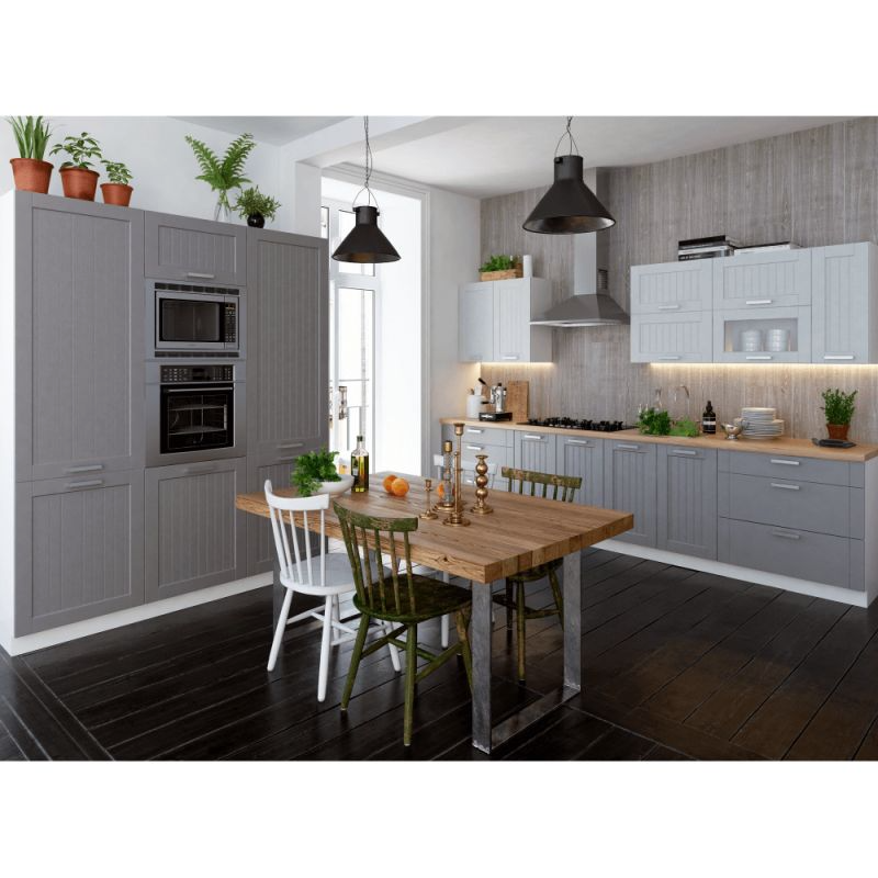 Spodná skrinka, svetlosivá-biela, TYP 52, 1x dvierka