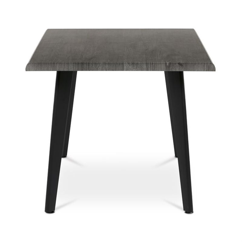 Stôl jedálenský 160x90, MDF doska dekor sivý dub, nohy čierne
