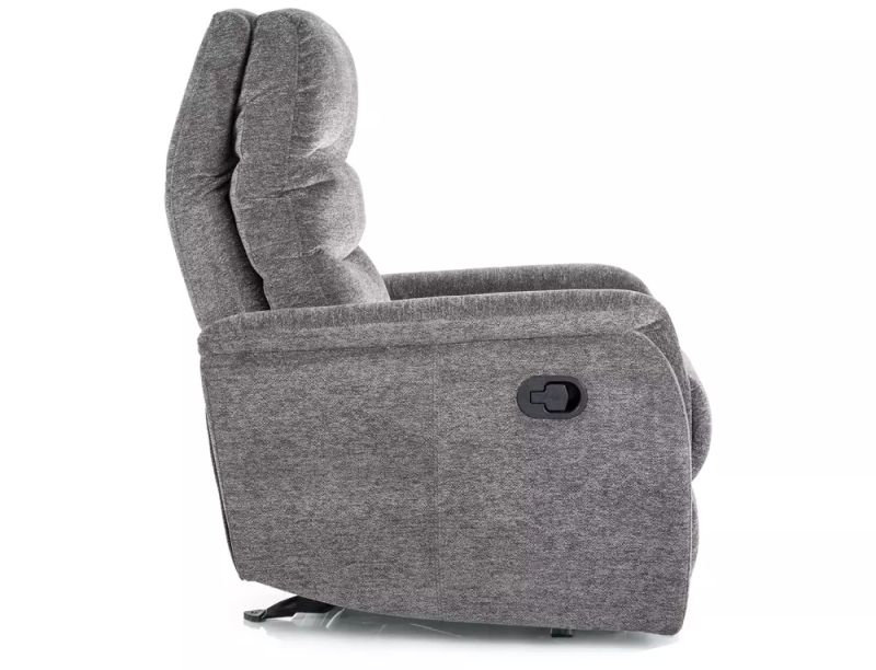 Komfortné relaxačné kreslo, sivá raven 15