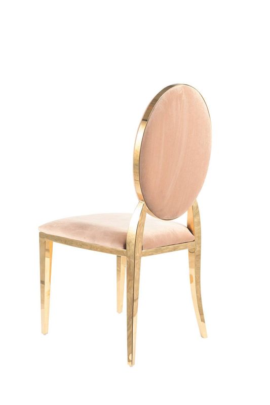 Jedálenská stolička so zlatými nohami, béžová bluvel 28