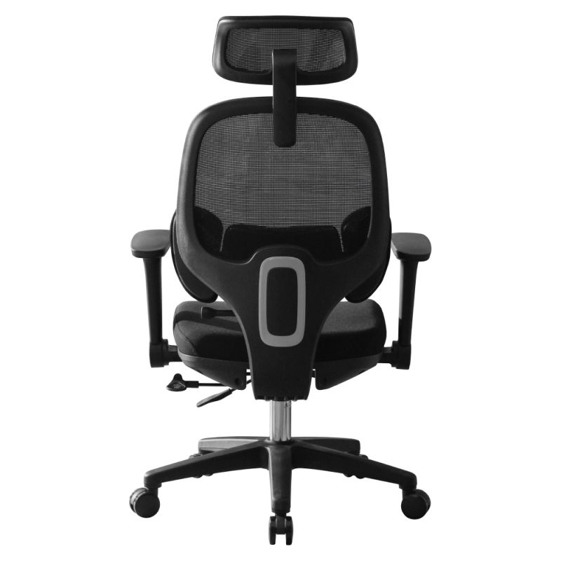 Ergonomické kancelárske kreslo, čierna látka, plast