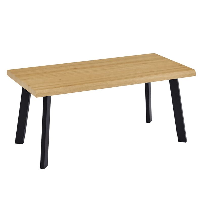 Konferenčný stolík 120cm, MDF doska prírodný dub, nohy čierny kov