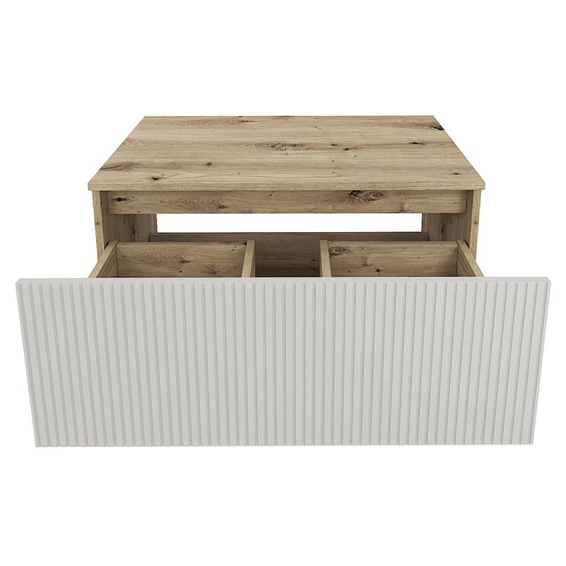 Skrinka pod umývadlo so zásuvkou, 80cm, dub artisan, kašmír