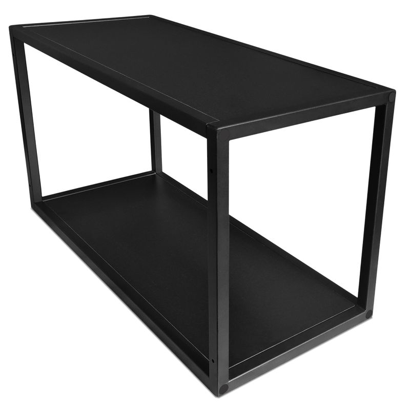 Kovová polica 60 cm, čierna
