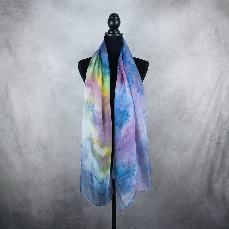 Luxusný hodvábny šál LIMITED_067 zo 100 % prírodného hodvábu, 180 x 110cm