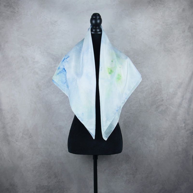 Hodvábna šatka VZOR_81, 90×90cm, Made in Slovakia