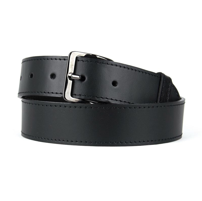 Prémiový kožený opasok BLACK VALERIO, 4cm šírka, čierna farba