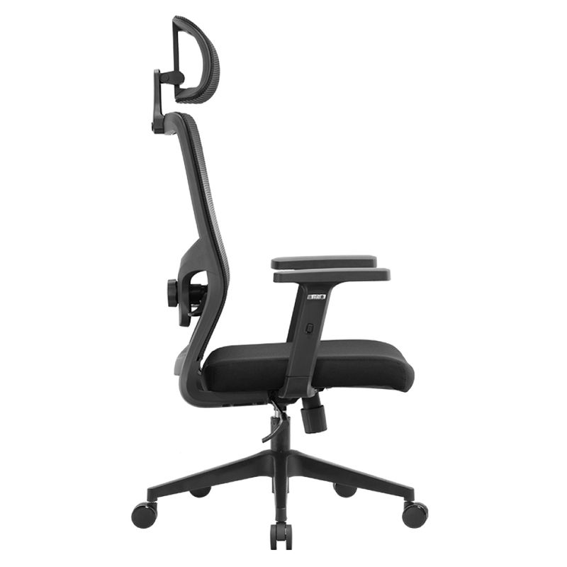 Ergonomické kancelárske kreslo čierne s nosnosťou 150 kg