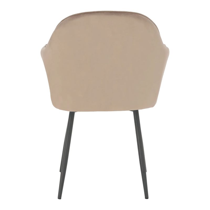 Dekoratívne prešívané dizajnové kreslo, sivohnedá Taupe Velvet látka