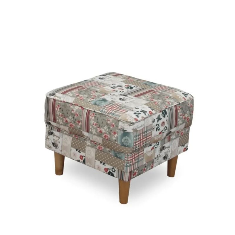 Dizajnový ušiak, s taburetom, látka patchwork Viorica 1