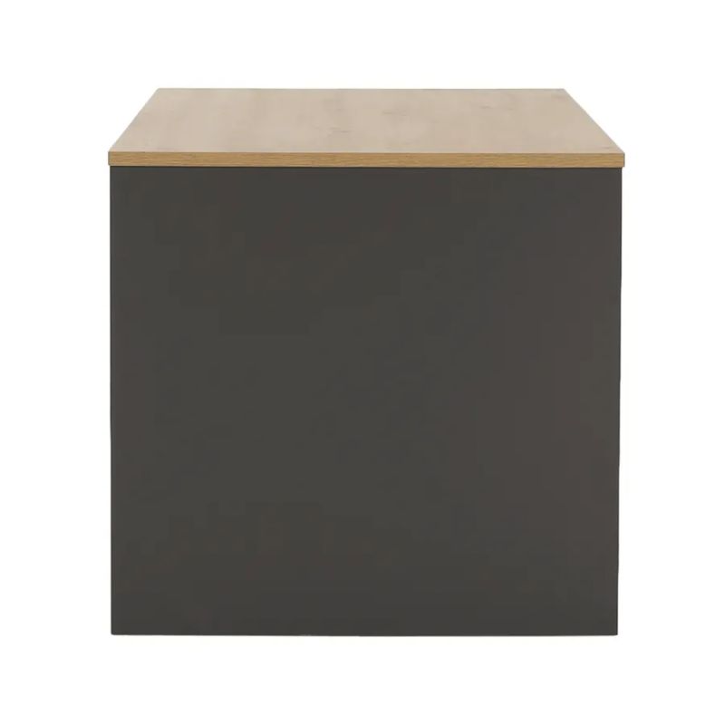 Moderný písací stôl z kvalitnej DTD, grafit/dub artisan, 160cm