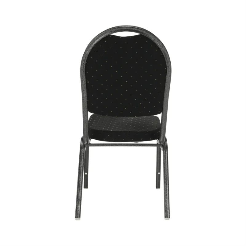 Konferenčná stohovateľná stolička čierna/tmavosivý rám