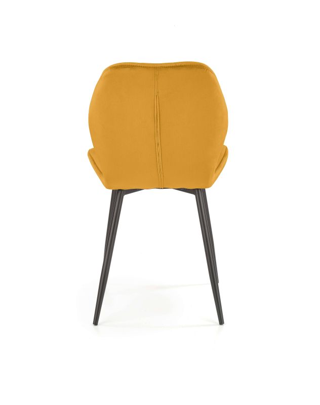 Jedálenská stolička 453, čierna-žltá velvet
