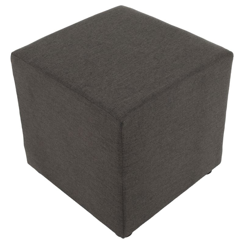 Praktický taburet, látka Twist sivohnedá