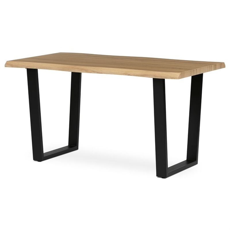 Stôl jedálenský 140x80, MDF doska dekor divoký dub, nohy v tvare U
