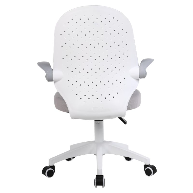 Elegantné kancelárske kreslo, sivá sieťovina, biela