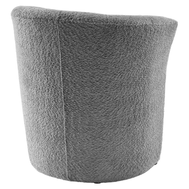 Moderné klubové kreslo, sivé v látke Coral Boucle