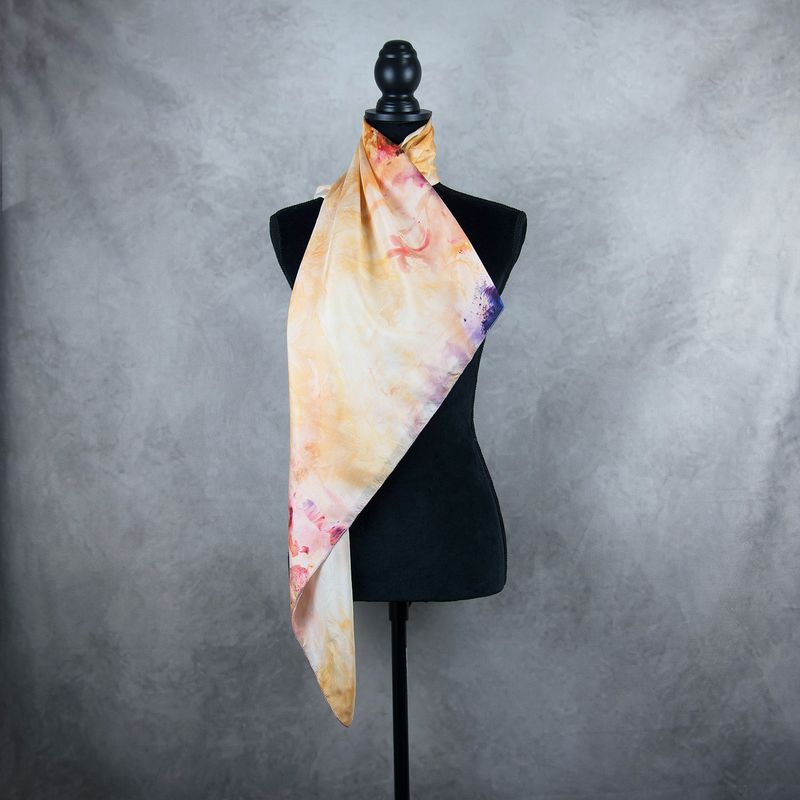 Hodvábna šatka VZOR_53, 85×90 cm, Made in Slovakia